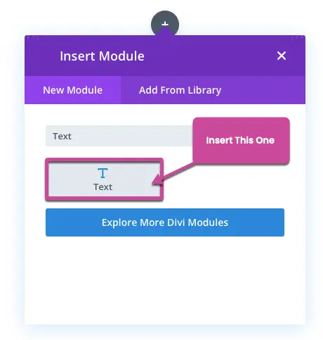 Divi text module