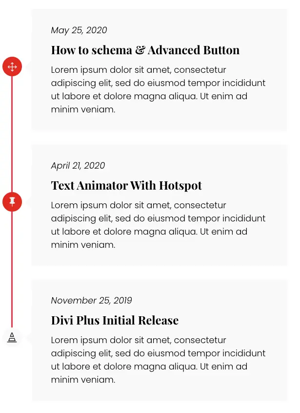 Divi timeline