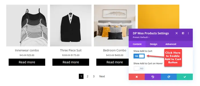 Enable add to cart button in Divi Plus
