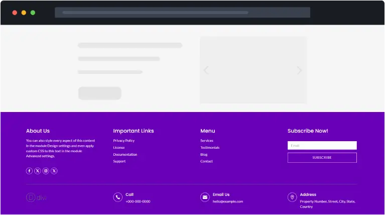 Free Divi Divi Footer 02