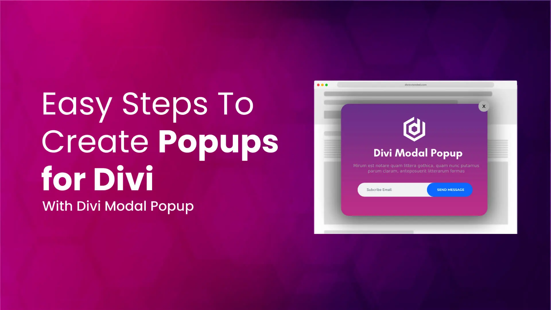How to create modal popup for Divi