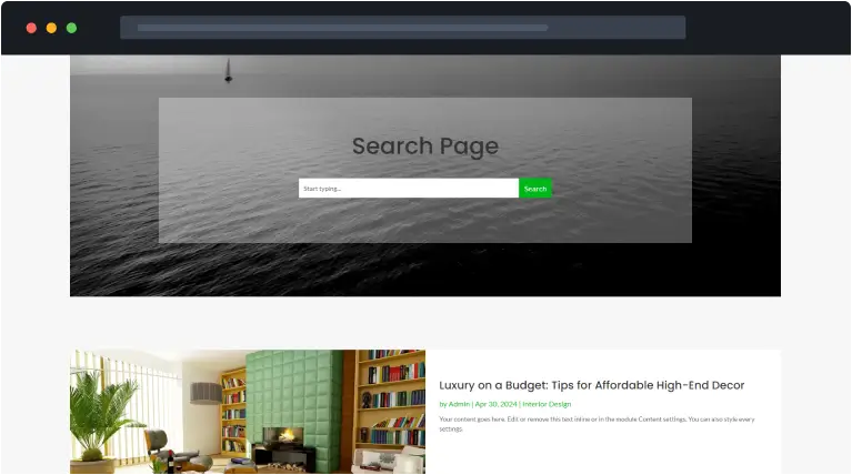 Free Divi Search Page Layout 03