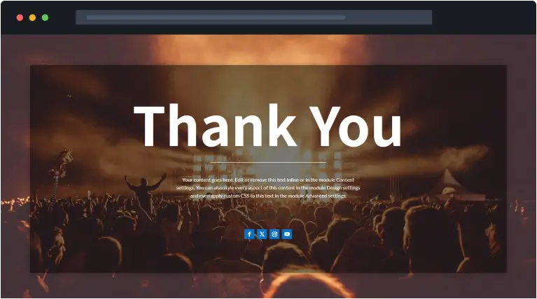 Free Divi Thank You Page 01