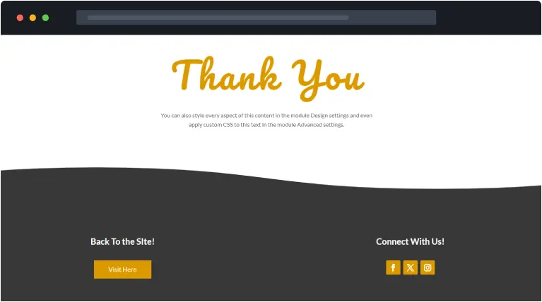 Free Divi Thank You Page 02