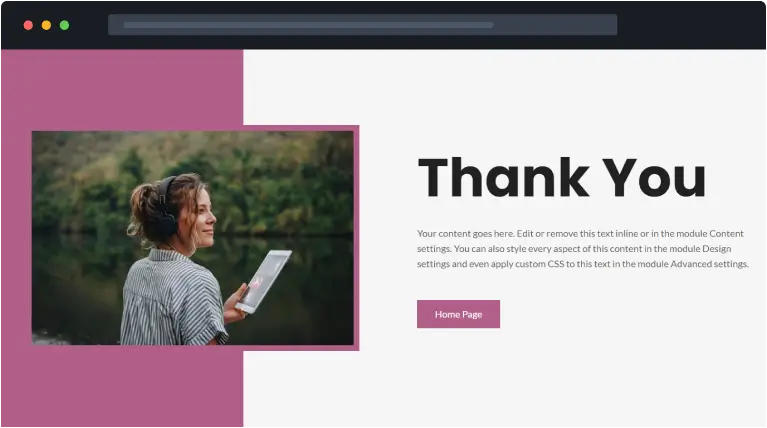 Free Divi Thank You Page 03