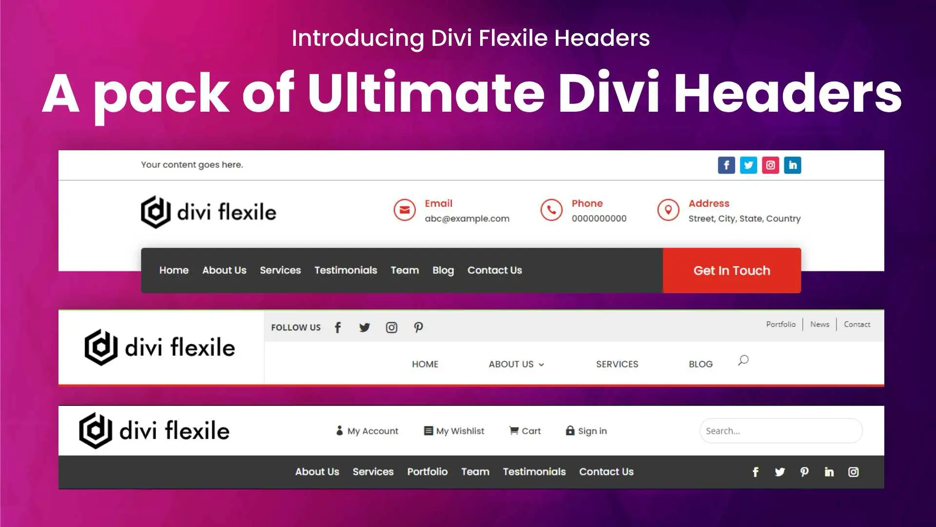 Divi Flexile Headers