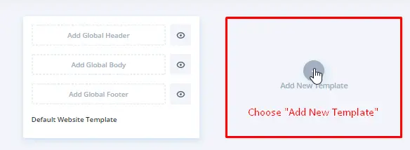 Add new template in Divi theme builder library