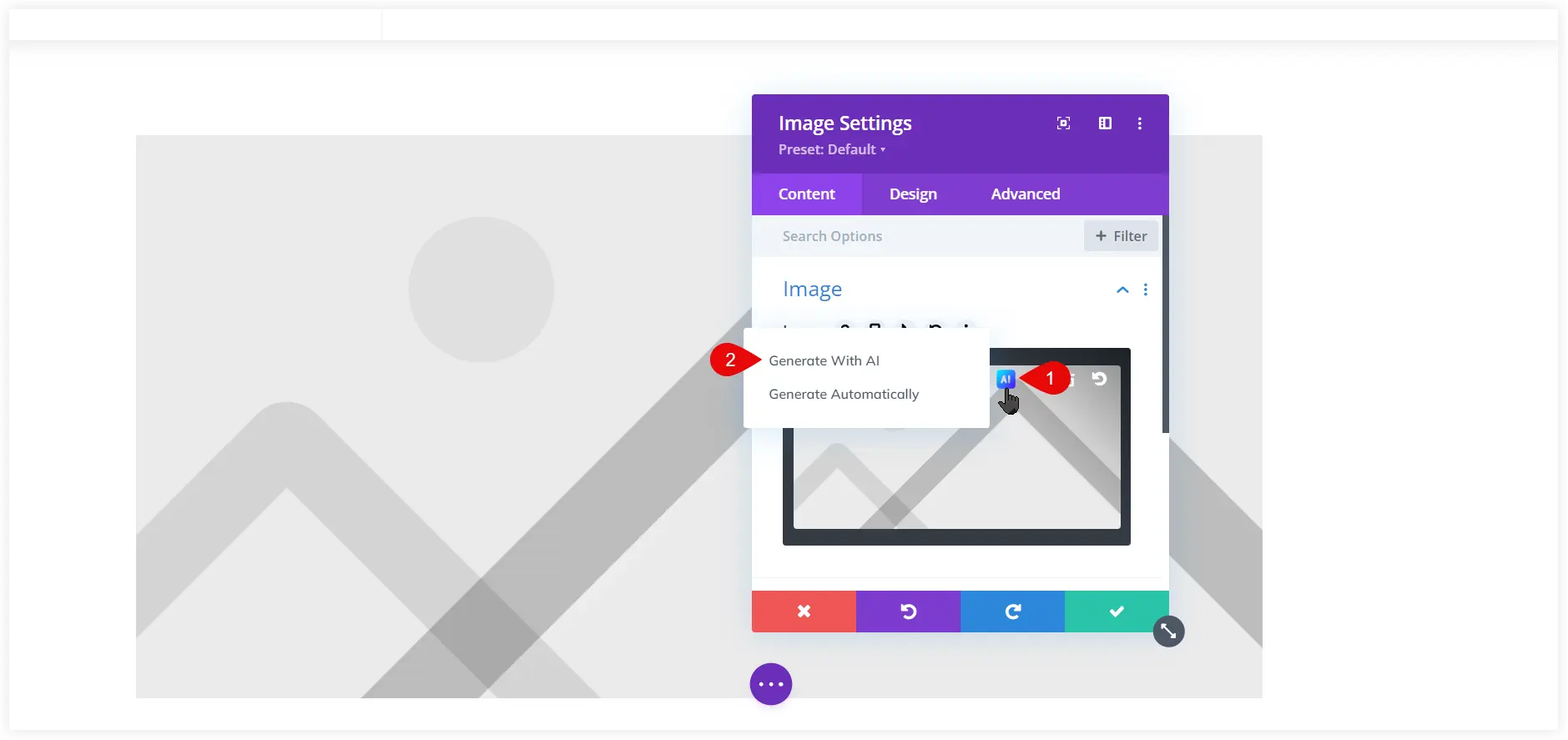 Generate images with Divi AI