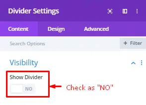 Disable show divider option
