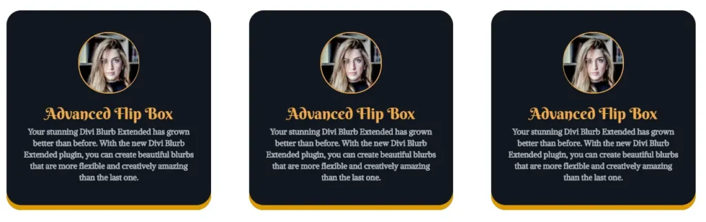 Divi advanced flip box