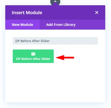 Divi before and after slider module