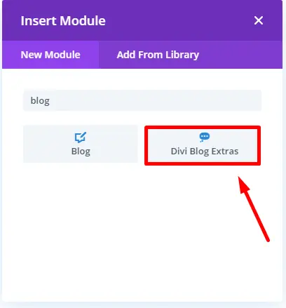 Divi Blog Extras module