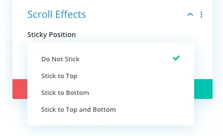 Divi bottom sticky button