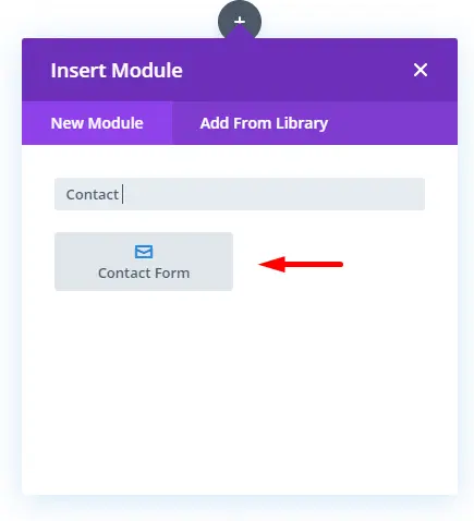 Divi contact form module