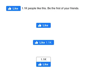 Divi Facebook like button with different layouts