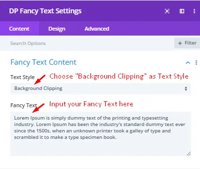Divi fancy text styling