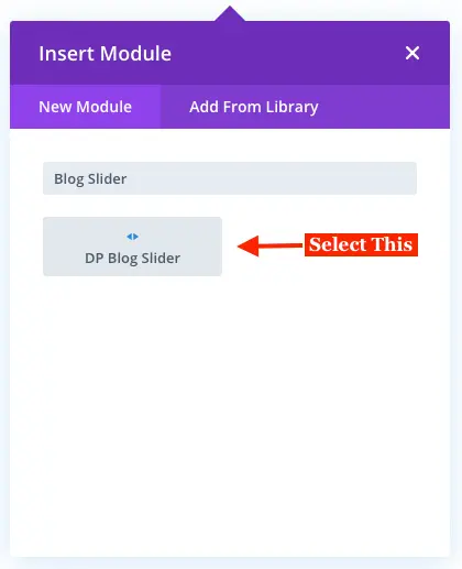 Divi Plus blog slider module