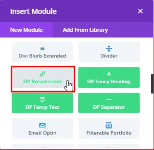 Divi Plus breadcrumb module