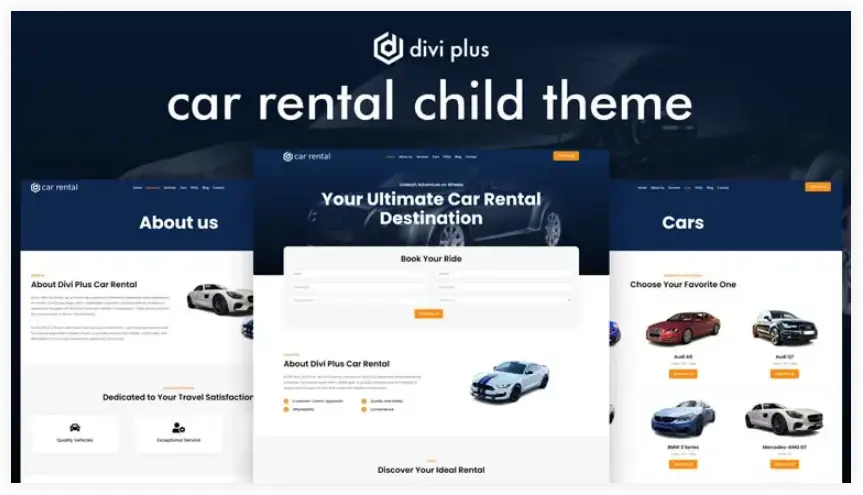 Divi Plus Car Rental Child Theme