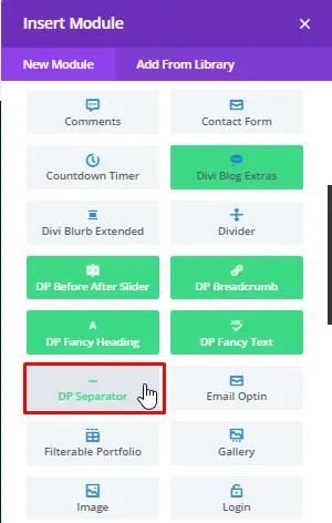 Divi Plus separator module