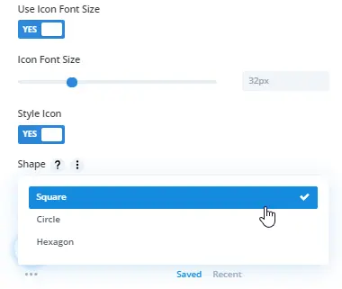 Divi separator icon styling more options