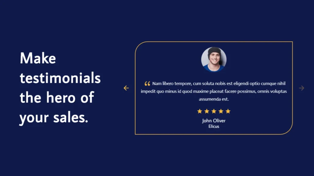 Divi testimonial slider example 11