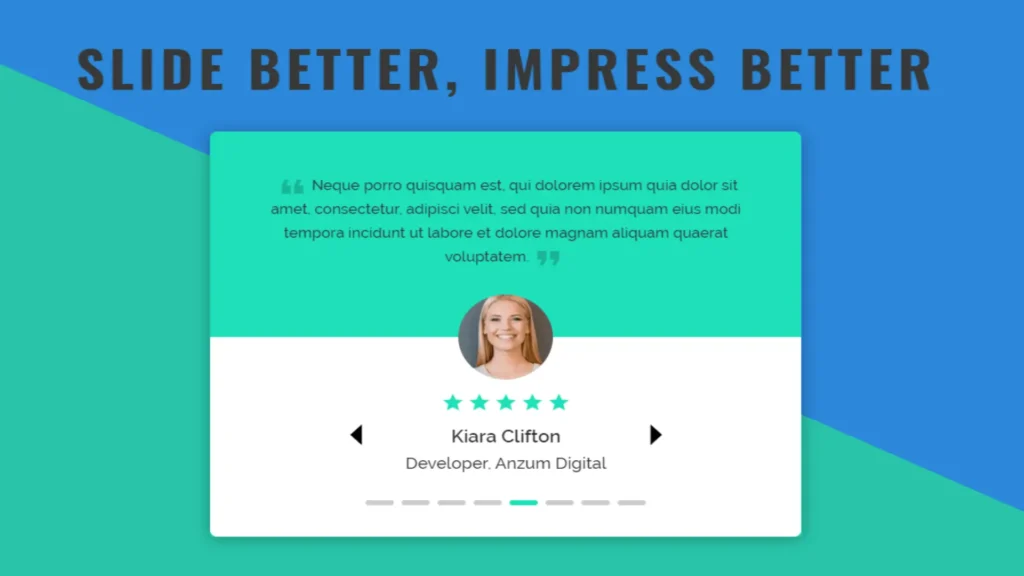 Divi testimonial slider example 16