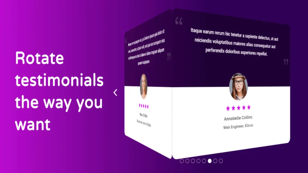 Divi testimonial slider example 2