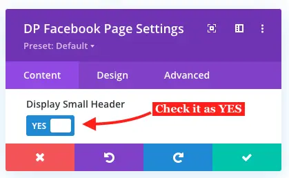 Facebook page header size option