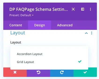 FAQPage Schema layouts for Divi