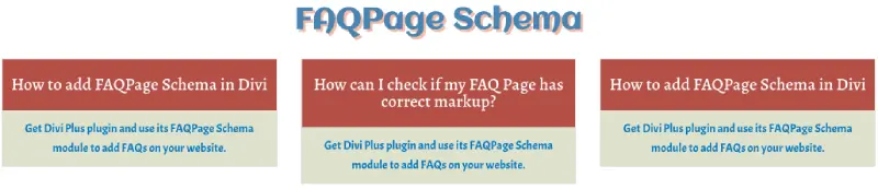 FAQPage Schema with question and answer text customizations