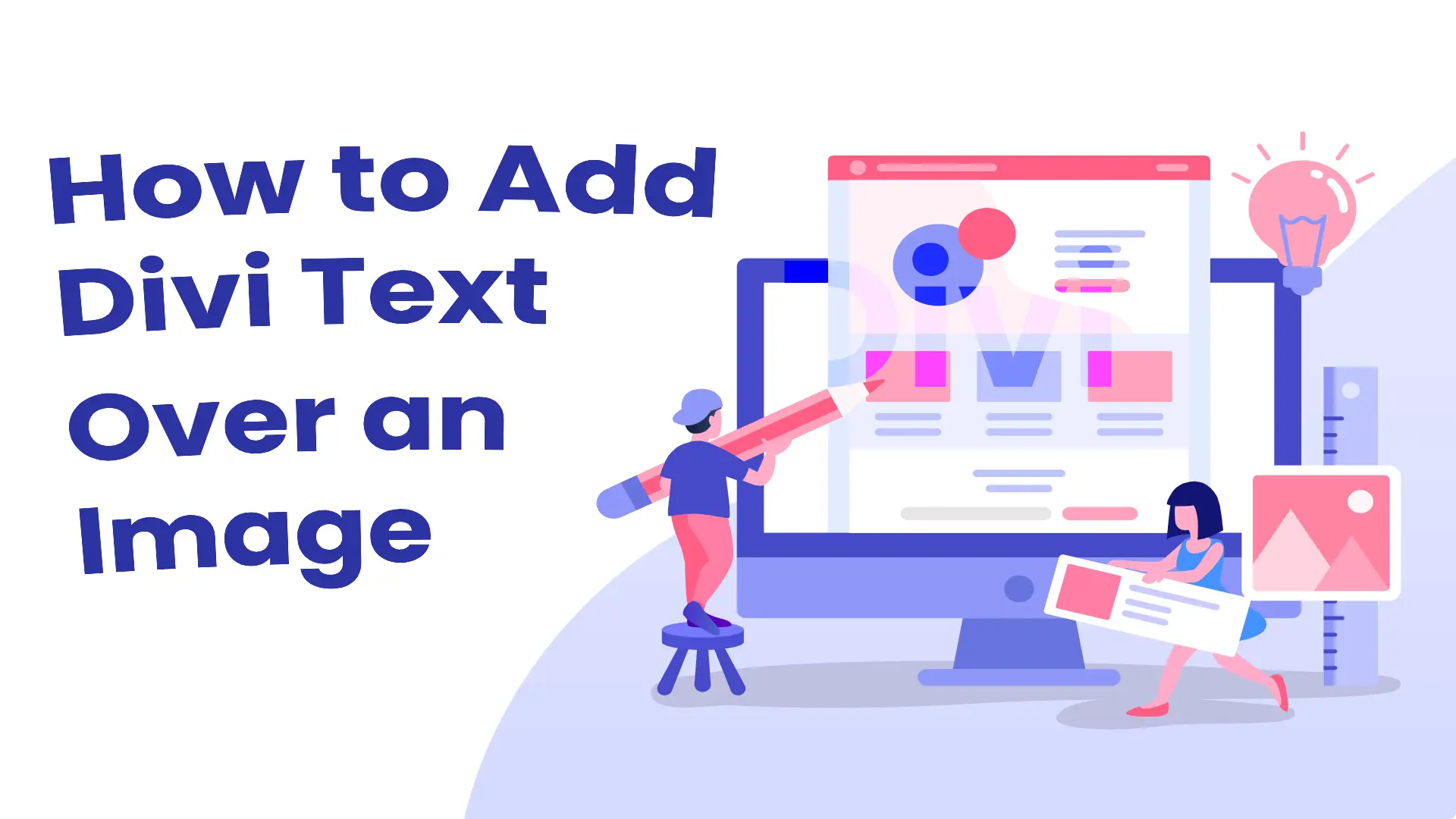 How to add text over an image in Divi