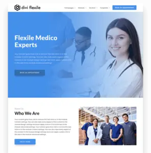 Medical homepage layout