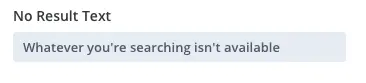 No result text option in the Ajax Search module