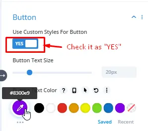 Optin button custom style settings