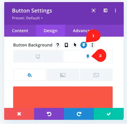 Sticky element design customisations Divi