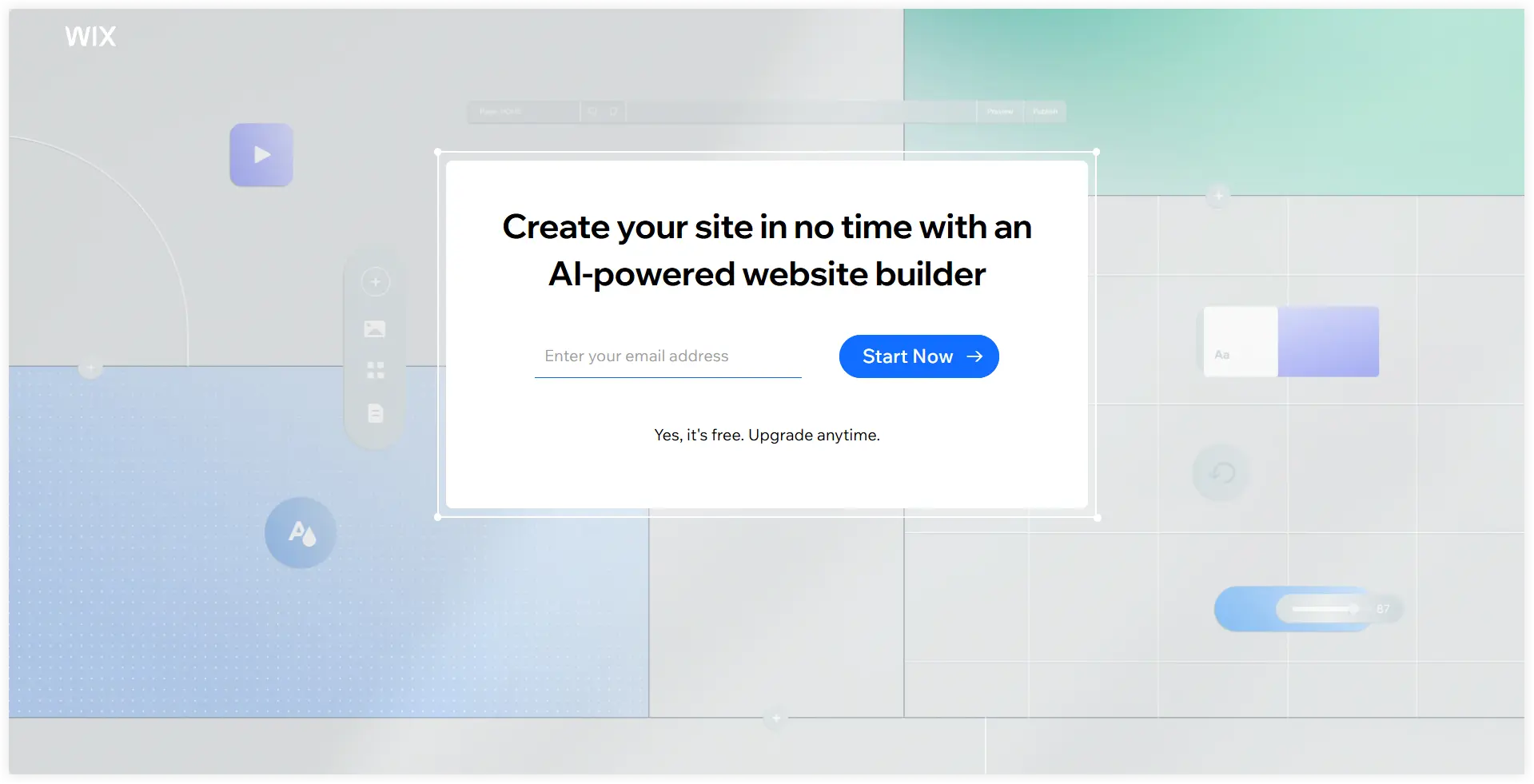 Create website with Wix AI