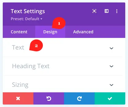 Text module styling