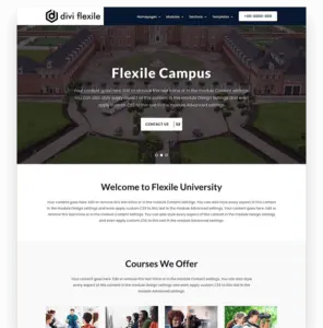 University homepage layout