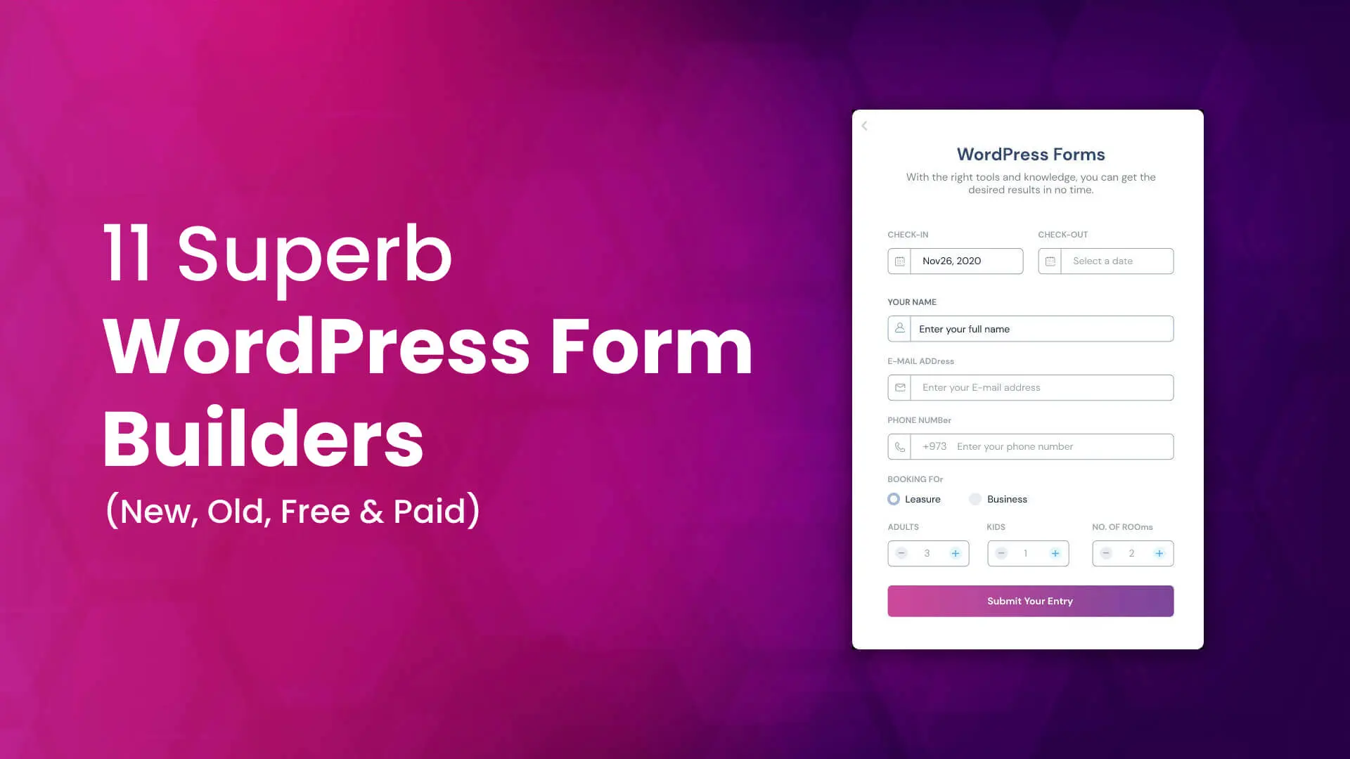 11 WordPress form builders