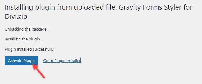 Activating Gravity forms styler for Divi