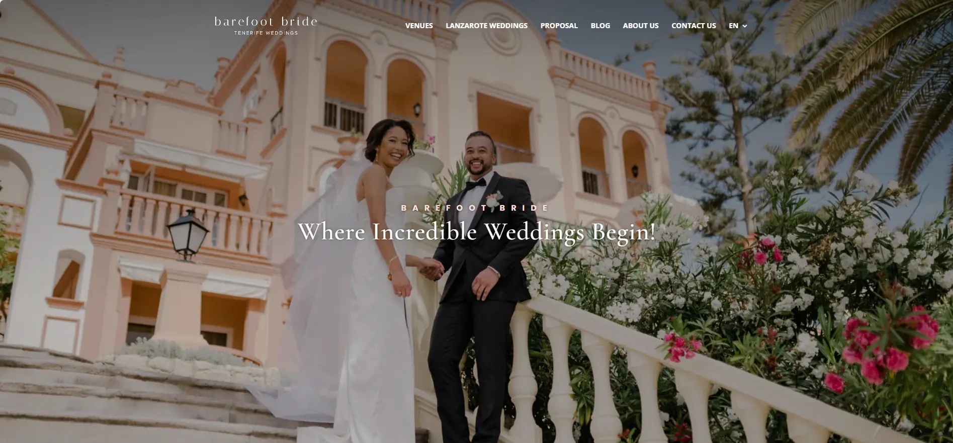 Barefoot Bride - A divi website example