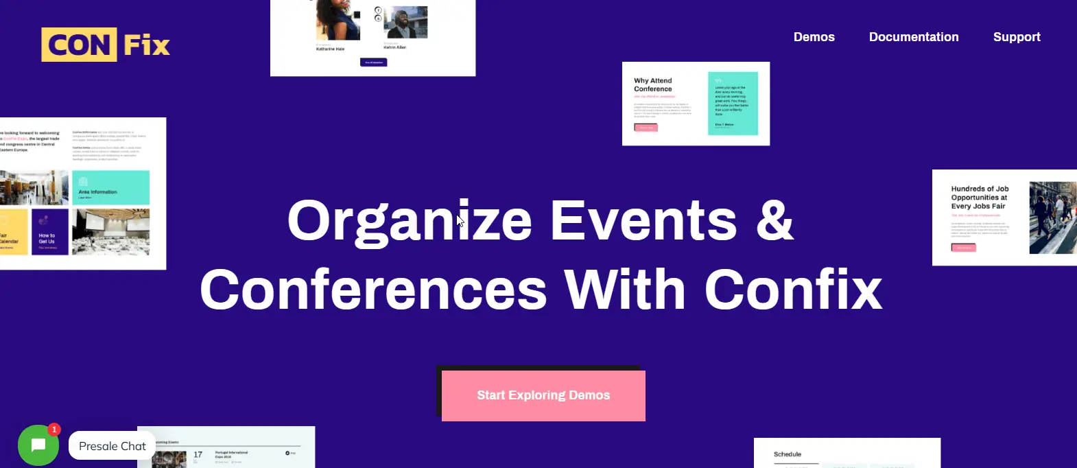 ConFix WordPress theme for Events Calendar