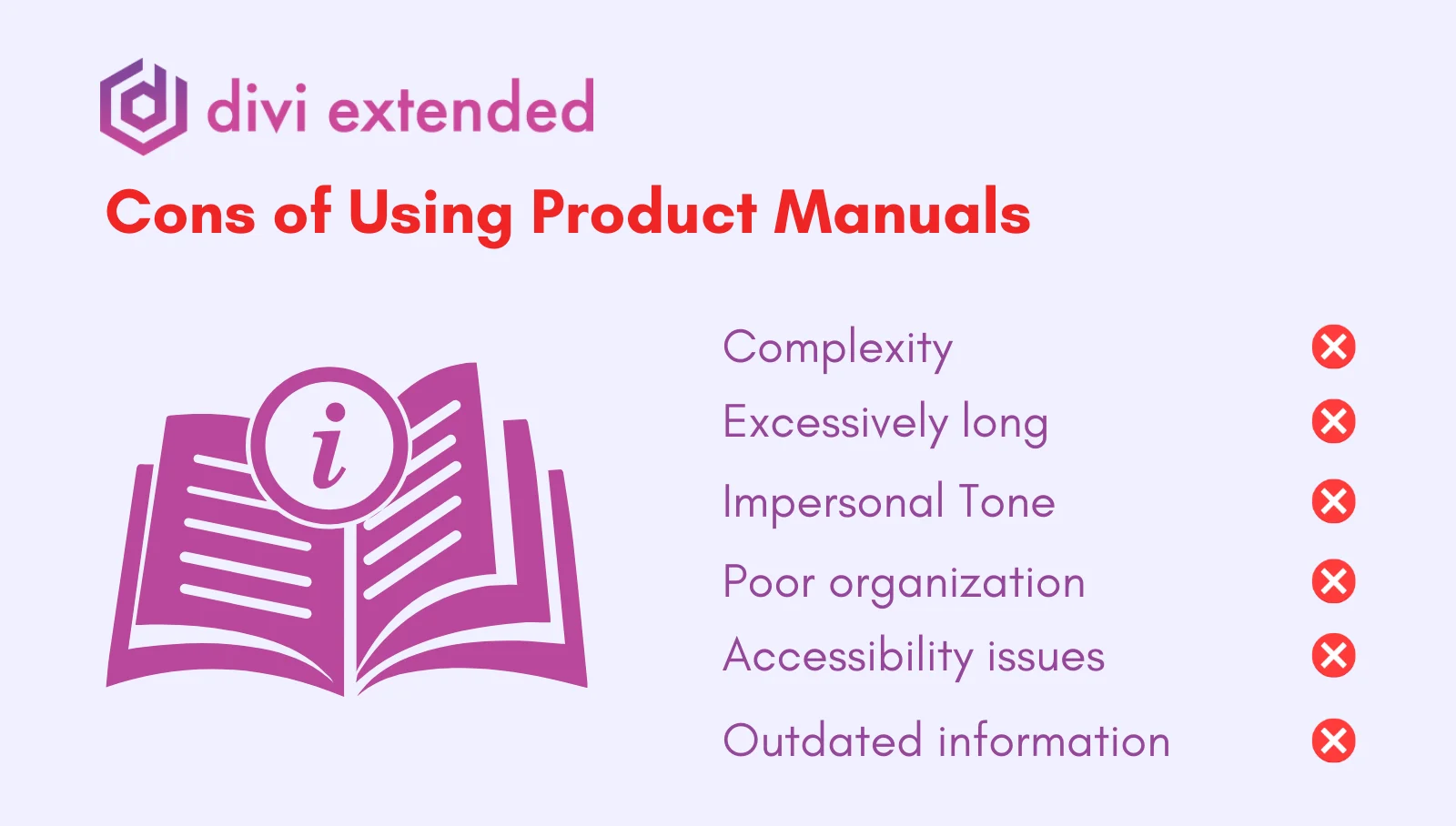 Cons of using user manuals over knowledge base