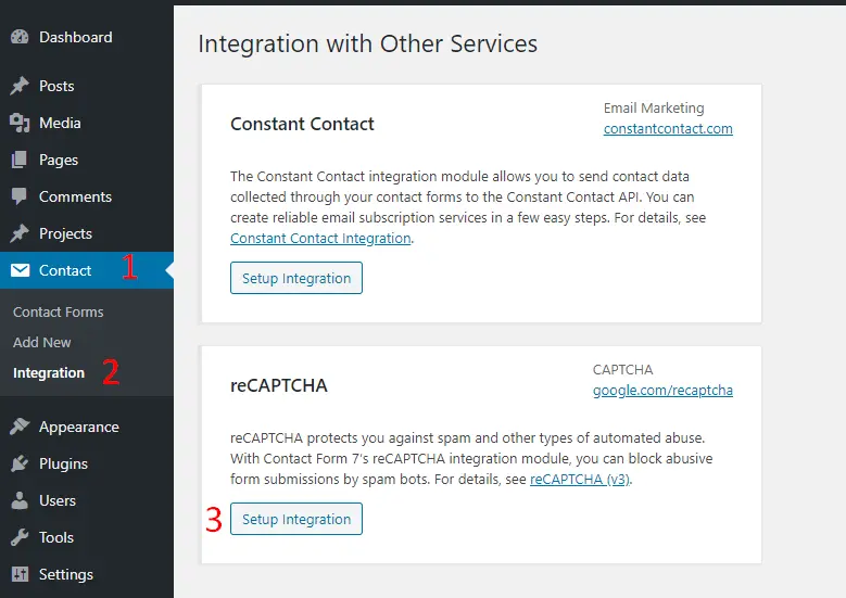 Contact Form 7 integration