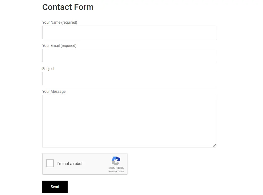 Contact Form 7 with reCAPTCHA