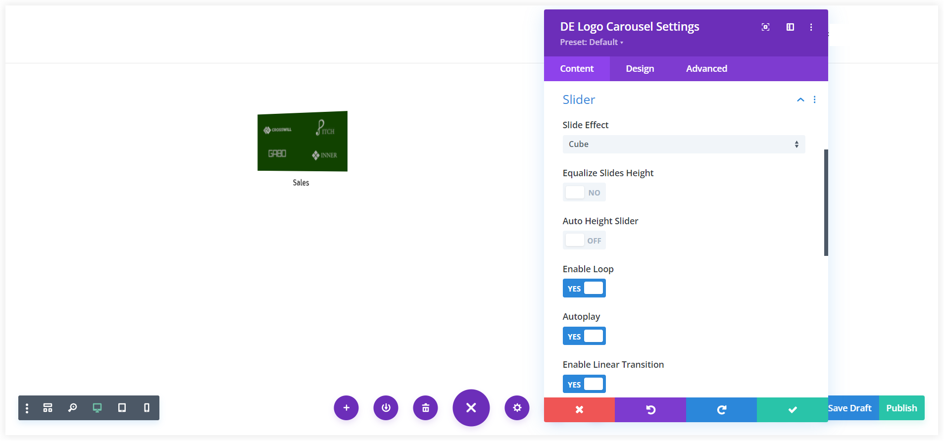 Grid logo carousel slider settings