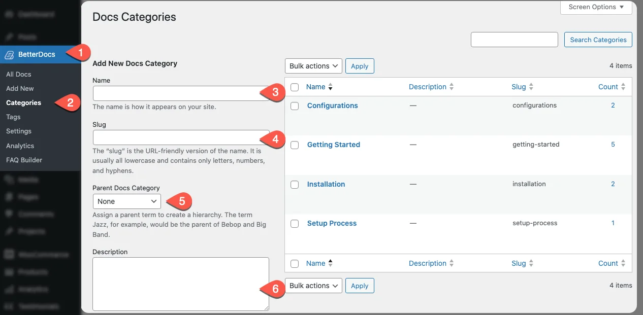 Creating knowledge base categories