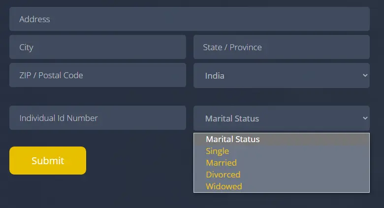 Customized dropdown menu options