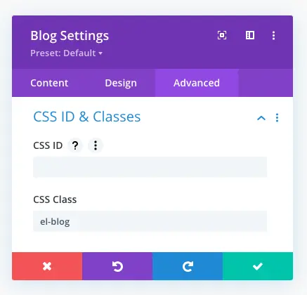 Divi drop cap class name for native blog module